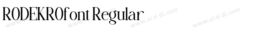 RODEKROfont Regular字体转换